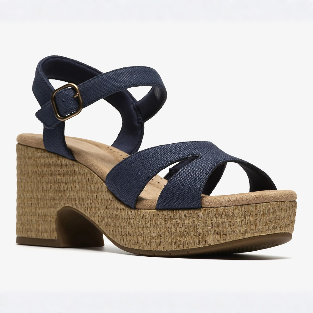 Sandalias de Tacón Bloque Cómodas para Mujer con Correa Cruzada y Plataforma de Espadrille