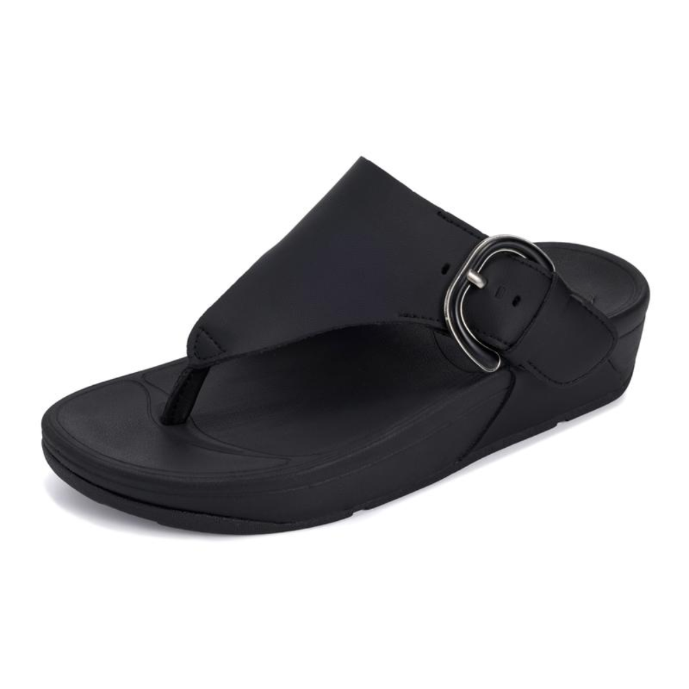 Sandalias de Tanga Cómodas para Mujeres con Detalle de Hebilla y Plantilla Acolchada Estilo Slip On