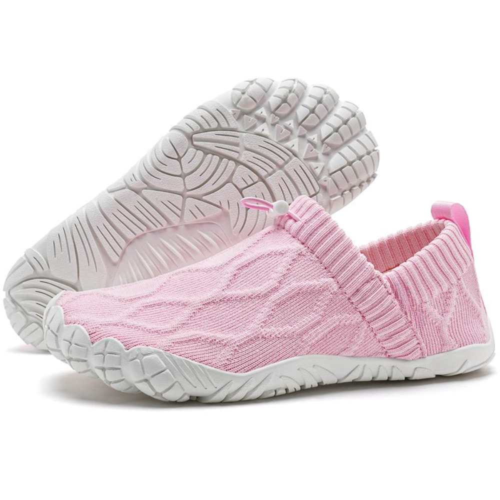 Zapatillas Cómodas para Mujeres con Punta Ancha, Parte Superior de Tejido, Estilo Minimalista Sin Calzado