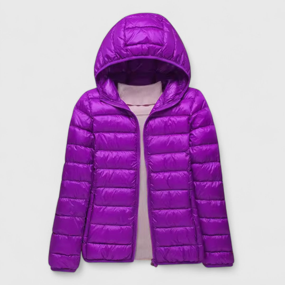 Chaqueta Puffer Acolchada para Mujeres, Ligera y con Capucha, de Estilo Casual