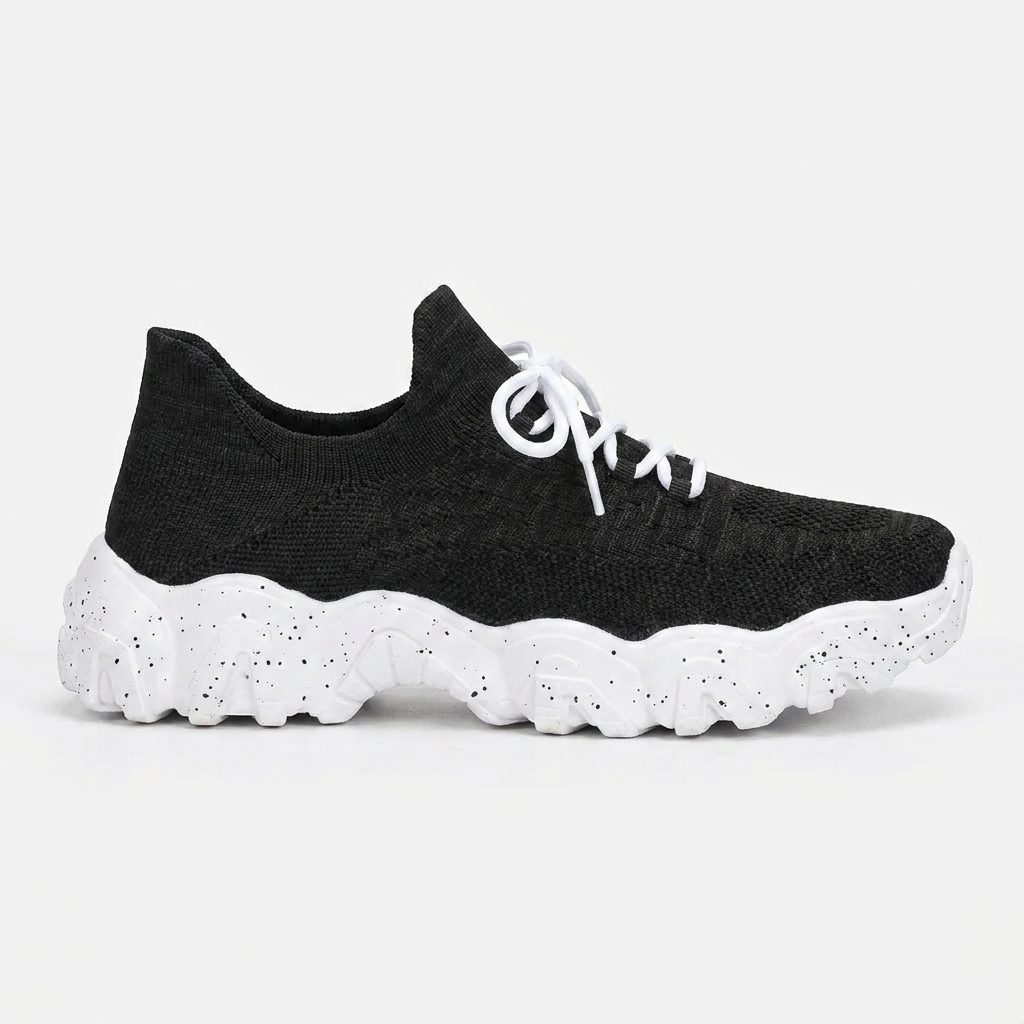 Zapatillas de Correr Cómodas para Mujeres con Parte Superior de Tejido de Malla y Suela Chunky