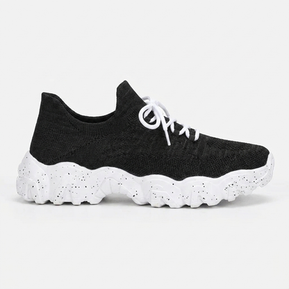 Zapatillas de Correr Cómodas para Mujeres con Parte Superior de Tejido de Malla y Suela Chunky