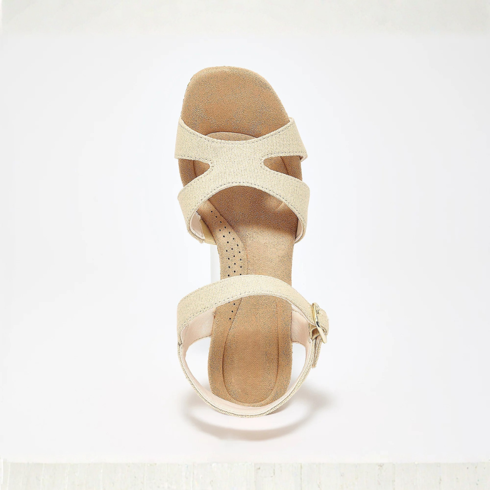 Sandalias de Tacón Bloque Cómodas para Mujer con Correa Cruzada y Plataforma de Espadrille