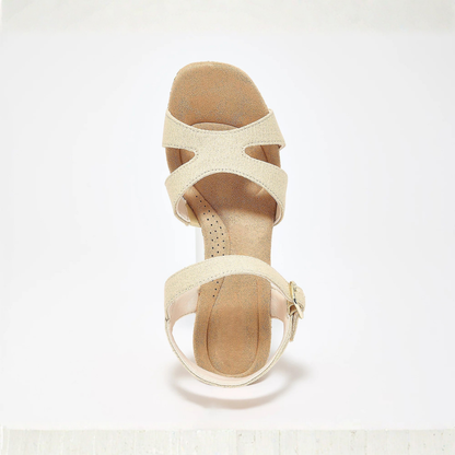 Sandalias de Tacón Bloque Cómodas para Mujer con Correa Cruzada y Plataforma de Espadrille