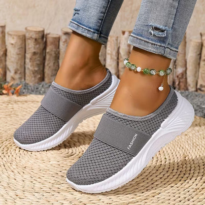 Deslizador Cómodo para Mujeres con Punta Cerrada de Malla Transpirable y Diseño Sin Talón