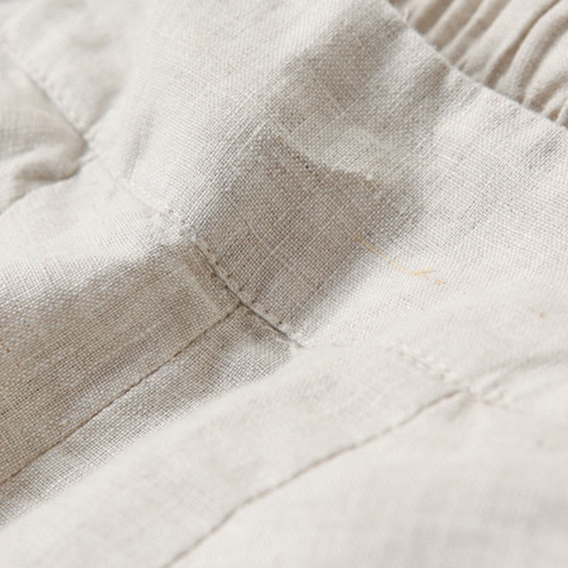 Pantalones Anchos de Lino para Mujeres con Cintura Alta, Plisados y Estilo Casual Relajado