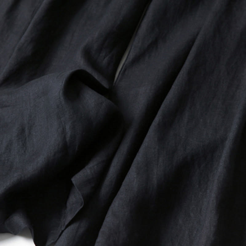 Pantalones Anchos de Lino para Mujeres con Cintura Alta, Plisados y Estilo Casual Relajado