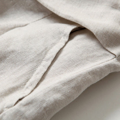 Pantalones Anchos de Lino para Mujeres con Cintura Alta, Plisados y Estilo Casual Relajado