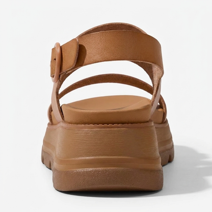 Sandalias de Plataforma Cómodas para Mujeres con Doble Correa Ancha y Suela Chunky