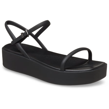 Sandalias de Plataforma Cómodas para Mujeres con Tira para el Dedo, Hebilla en el Tobillo y Suela de Espuma Acolchada