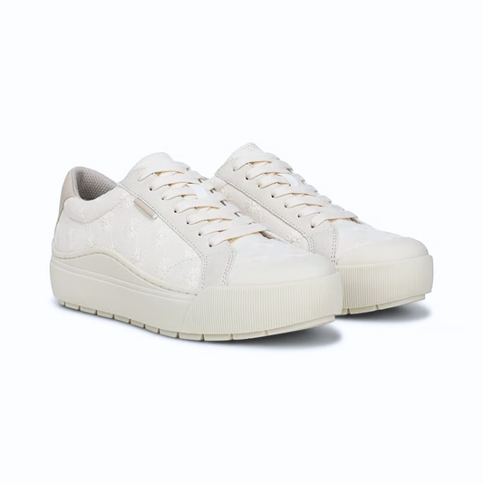Zapatillas Sin Esfuerzo para Mujeres con Cordones y Punta Redonda Estilo Plataforma Bordado Floral