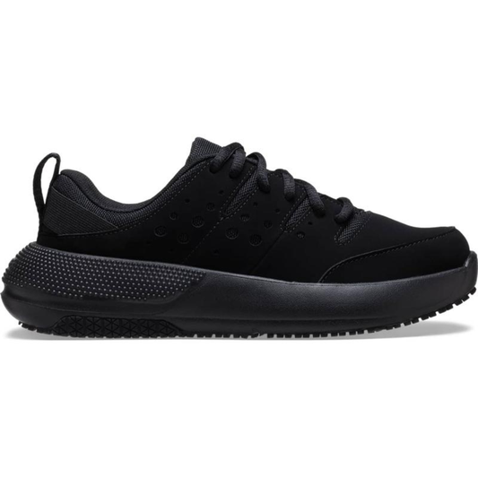 Zapatillas Negras Cómodas para Mujeres con Suela Antideslizante, Estilo de Zapato de Trabajo Transpirable con Cordones