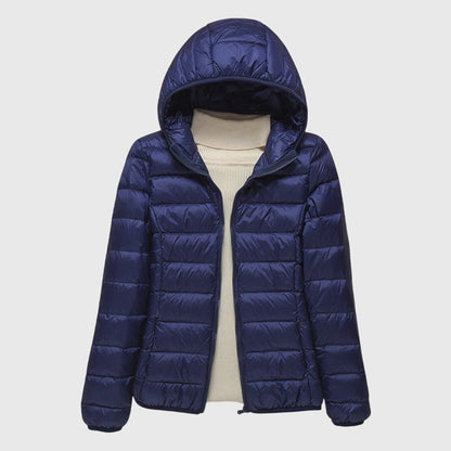 Chaqueta Puffer Acolchada para Mujeres, Ligera y con Capucha, de Estilo Casual