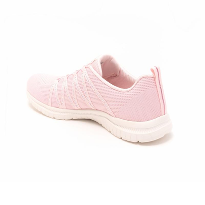 Zapatos de Correr Cómodos para Mujeres con Parte Superior de Tejido Transpirable, Cordones y Suela Ligera