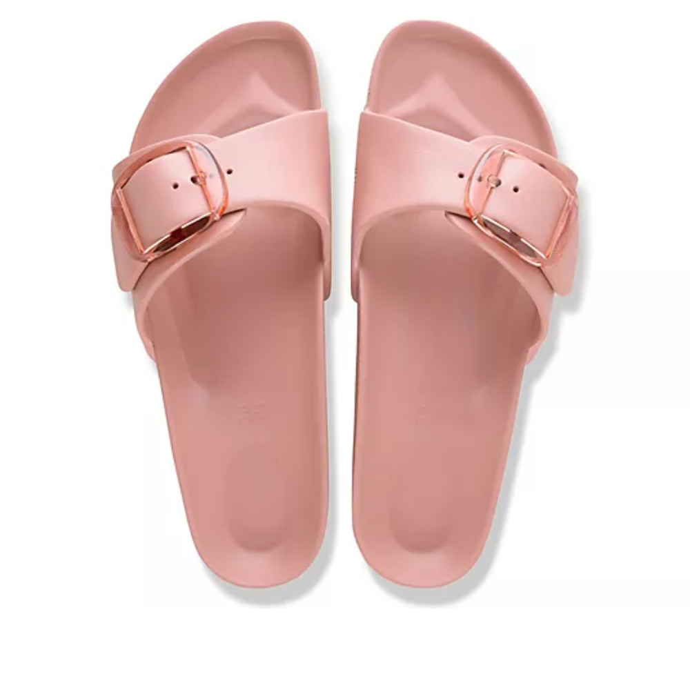 Zapatillas Cómodas para Mujeres con Correa de Hebilla Única y Plantilla Contorneada, Estilo Deslizante Impermeable
