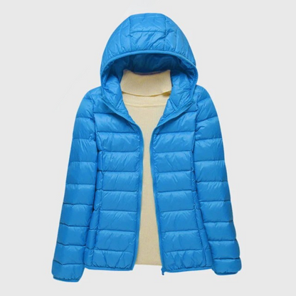 Chaqueta Puffer Acolchada para Mujeres, Ligera y con Capucha, de Estilo Casual