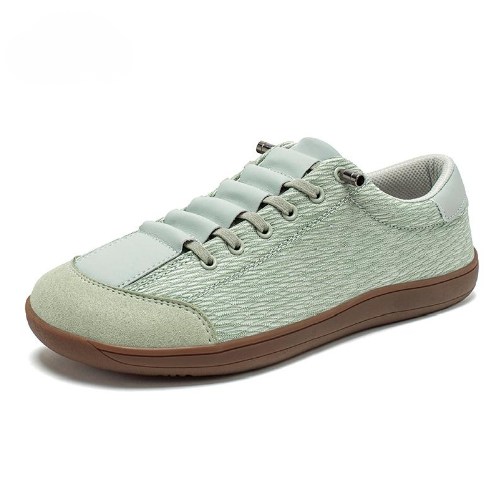 Zapatillas Cómodas para Mujeres con Parte Superior de Lona con Degradado Ombre, Estilo Bajo con Cordones
