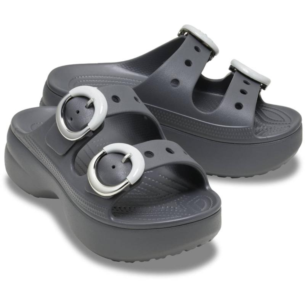 Sandalias de Plataforma Cómodas para Mujeres con Correa de Doble Hebilla, Suela Chunky de Espuma