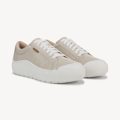 Zapatillas Cómodas para Mujeres con Parte Superior Texturizada, Cordones, Suela Chunky de Plataforma, Estilo Bajo
