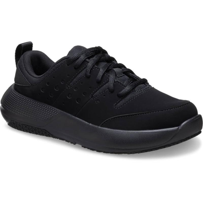 Zapatillas Negras Cómodas para Mujeres con Suela Antideslizante, Estilo de Zapato de Trabajo Transpirable con Cordones