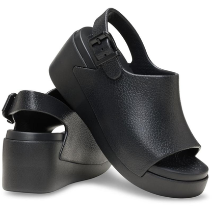 Sandalias de Plataforma Cómodas para Mujeres con Correa de Tobillo Ancha Estilo de Cuña Chunky