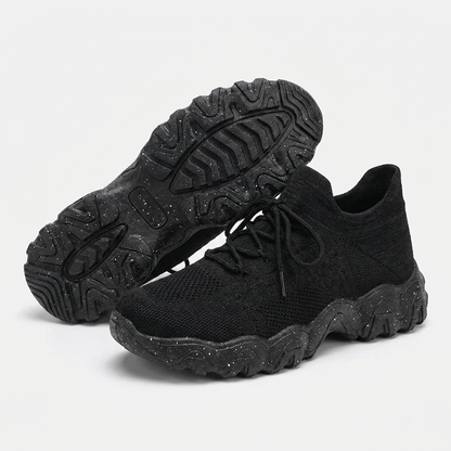 Zapatillas de Correr Cómodas para Mujeres con Parte Superior de Tejido de Malla y Suela Chunky