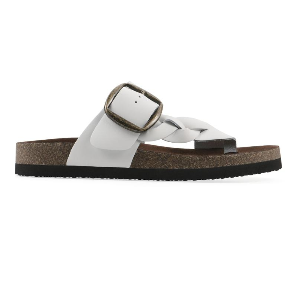 Sandalias de Deslizamiento Cómodas para Mujeres con Doble Correa y Plantilla de Corcho Estilo Abierto