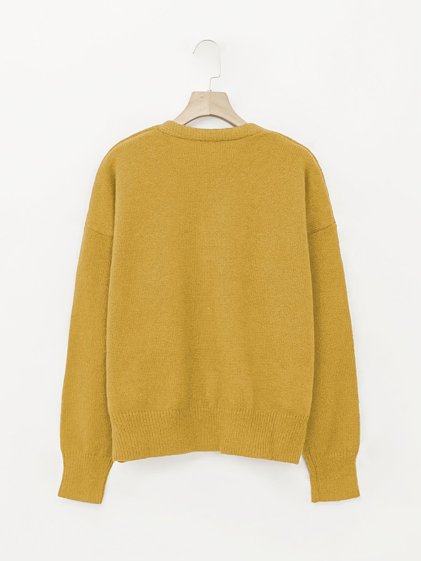 Suéter Cardigan Cómodo para Mujeres con Cuello en V, Manga Larga, Botones en la Parte Delantera, Estilo Relajado y Oversized