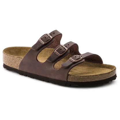 Sandalias Cómodas para Mujeres con Tiras de Triple Hebilla y Plantilla de Corcho, Estilo Plano de Deslizamiento