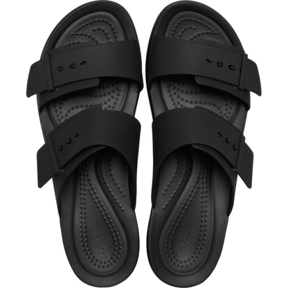 Sandalias de Deslizamiento Cómodas para Mujeres con Dos Correas y Hebilla, Estilo con Plantilla de Corcho