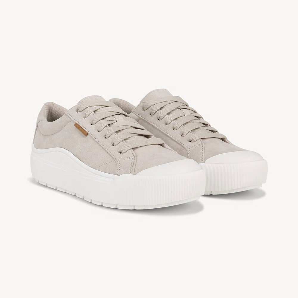Zapatillas Cómodas para Mujeres con Parte Superior Texturizada, Cordones, Suela Chunky de Plataforma, Estilo Bajo