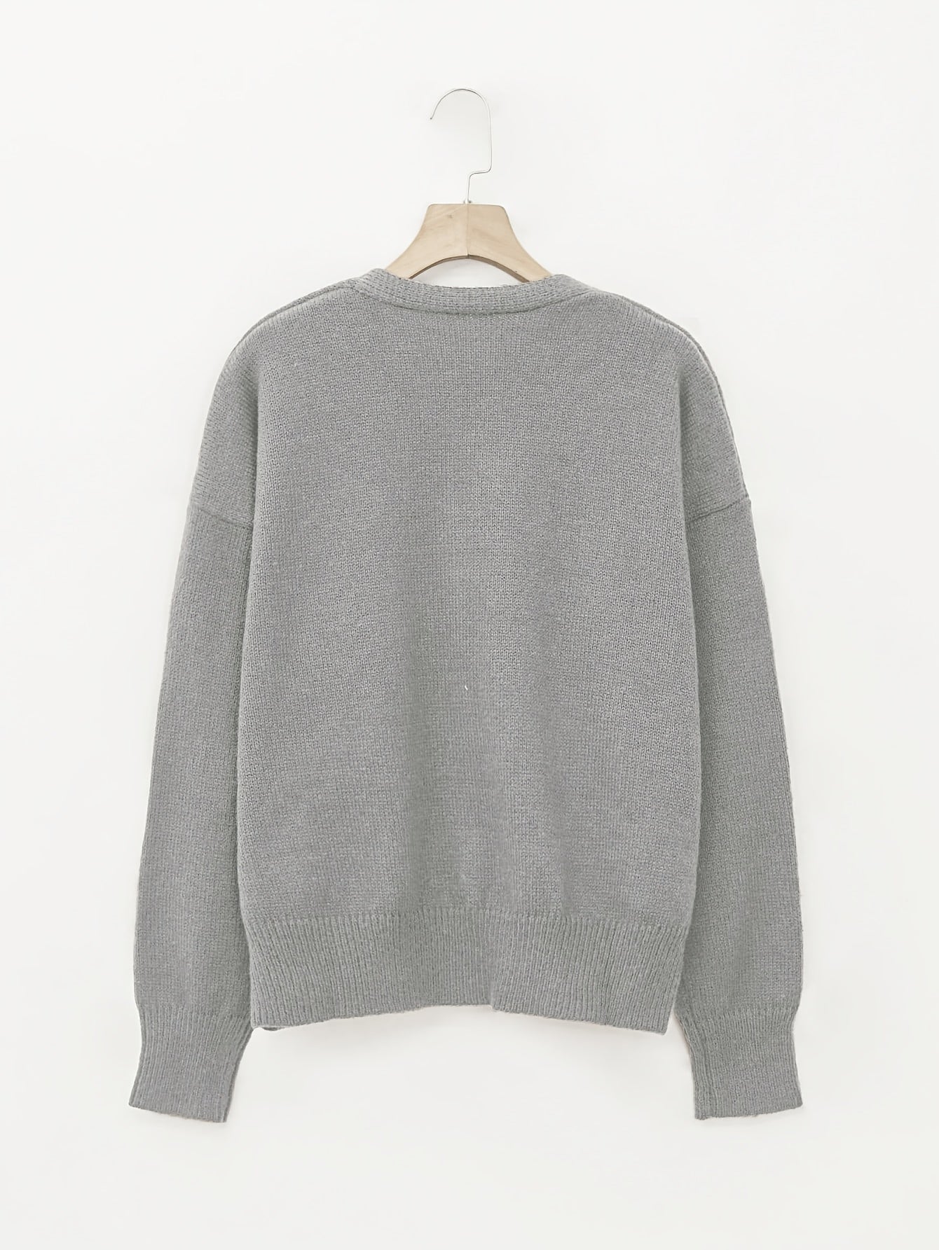 Suéter Cardigan Cómodo para Mujeres con Cuello en V, Manga Larga, Botones en la Parte Delantera, Estilo Relajado y Oversized