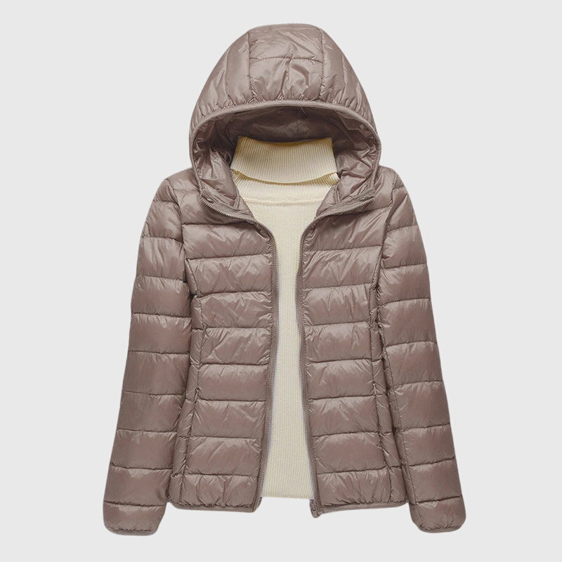 Chaqueta Puffer Acolchada para Mujeres, Ligera y con Capucha, de Estilo Casual