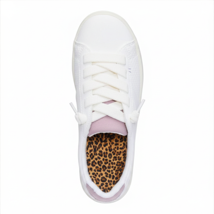 Zapatillas Cómodas para Mujeres con Cordones, Parte Superior Baja, Suela de Goma Acolchada, Estilo Casual