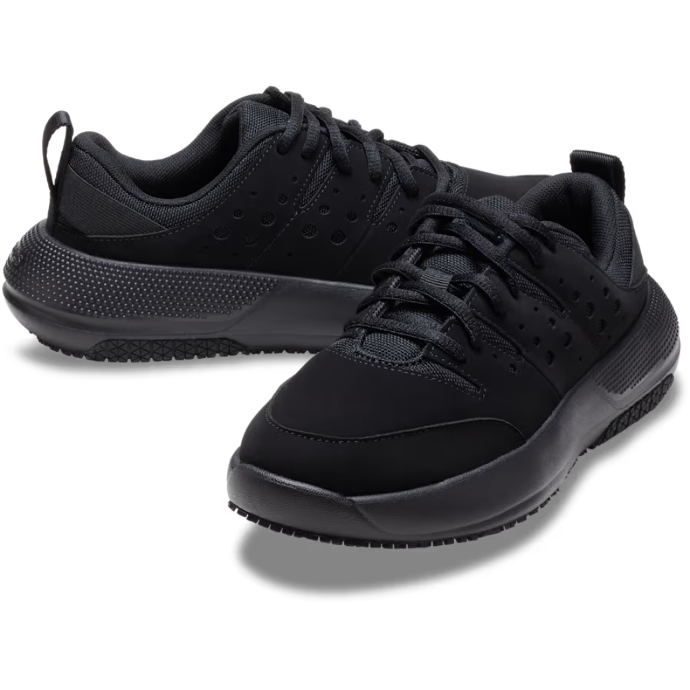 Zapatillas Negras Cómodas para Mujeres con Suela Antideslizante, Estilo de Zapato de Trabajo Transpirable con Cordones
