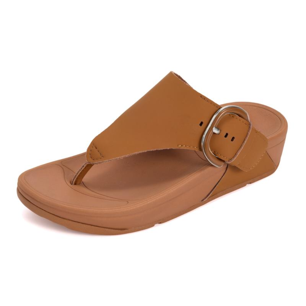 Sandalias de Tanga Cómodas para Mujeres con Detalle de Hebilla y Plantilla Acolchada Estilo Slip On