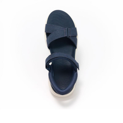 Sandalias de Senderismo Cómodas para Mujeres con Correa de Tobillo Ajustable, Suela Acolchada y Punta Abierta, Estilo Deportivo