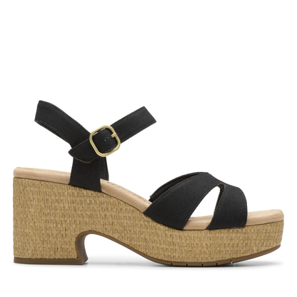 Sandalias de Tacón Bloque Cómodas para Mujer con Correa Cruzada y Plataforma de Espadrille