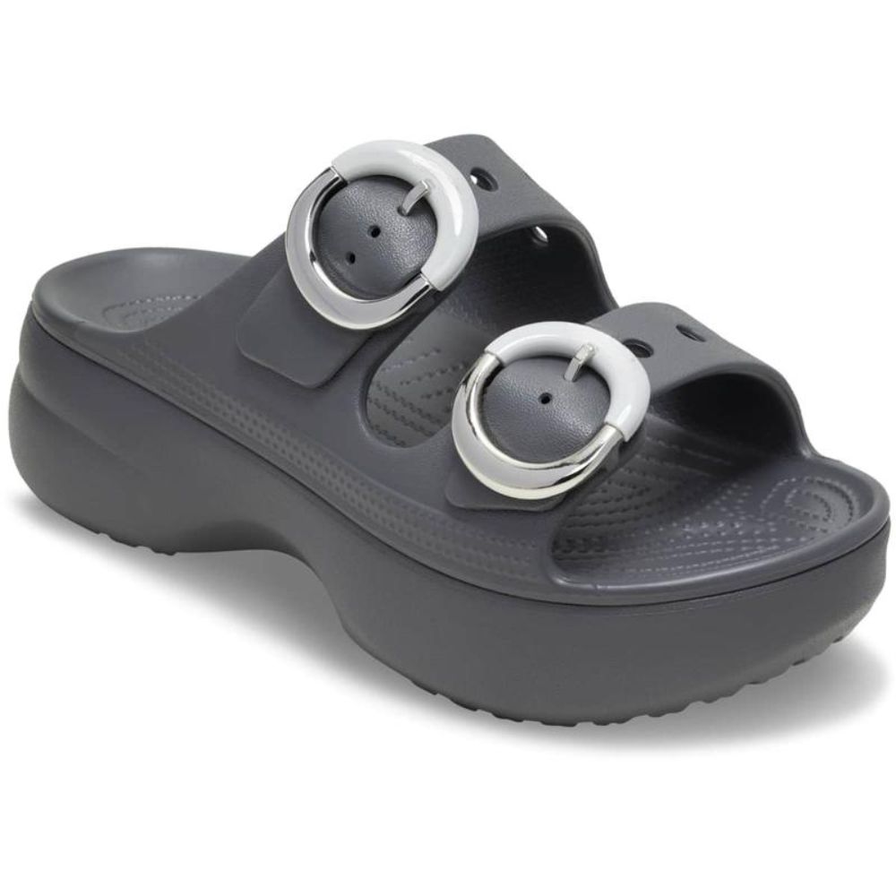 Sandalias de Plataforma Cómodas para Mujeres con Correa de Doble Hebilla, Suela Chunky de Espuma