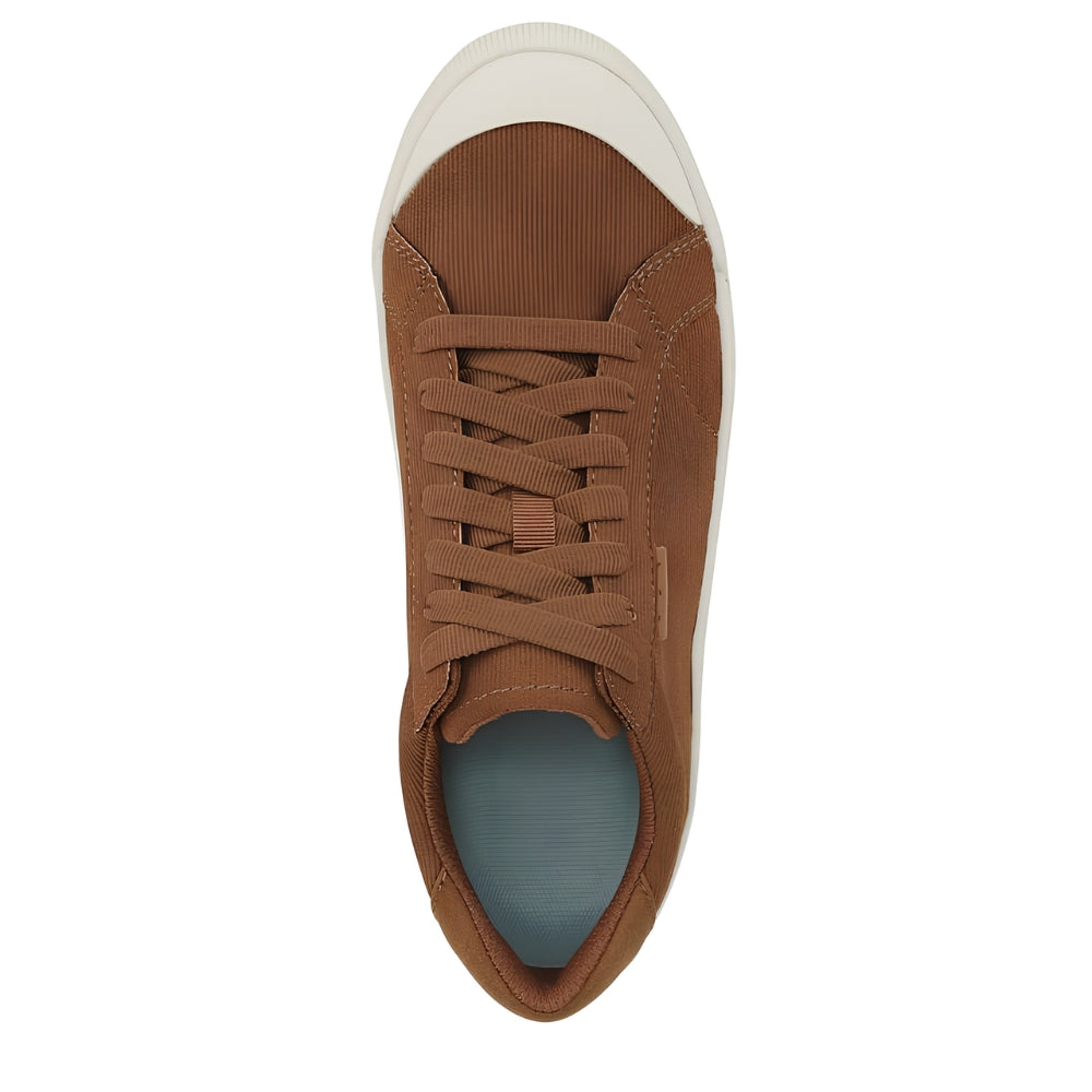 Zapatillas Cómodas para Mujeres con Parte Superior Texturizada, Cordones, Suela Chunky de Plataforma, Estilo Bajo