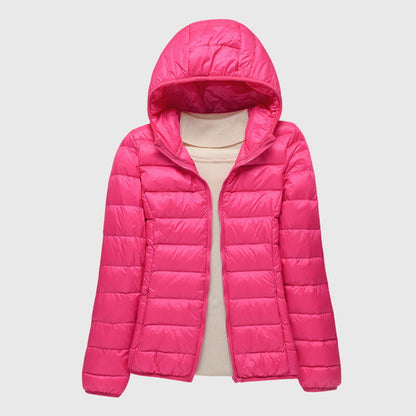 Chaqueta Puffer Acolchada para Mujeres, Ligera y con Capucha, de Estilo Casual