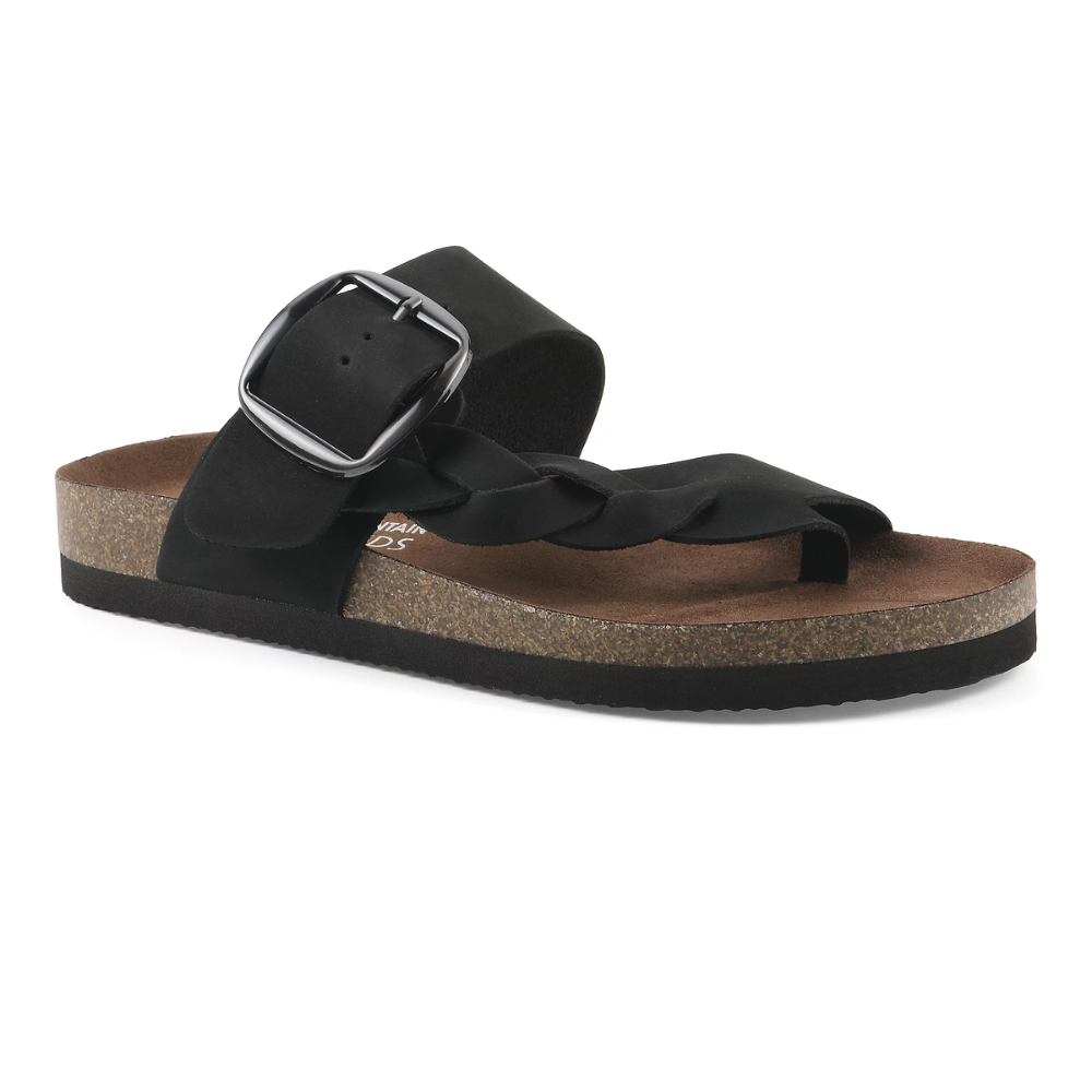 Sandalias de Deslizamiento Cómodas para Mujeres con Doble Correa y Plantilla de Corcho Estilo Abierto
