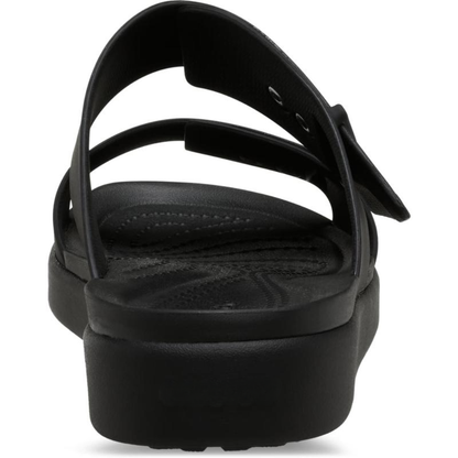 Sandalias de Deslizamiento Cómodas para Mujeres con Dos Correas y Hebilla, Estilo con Plantilla de Corcho