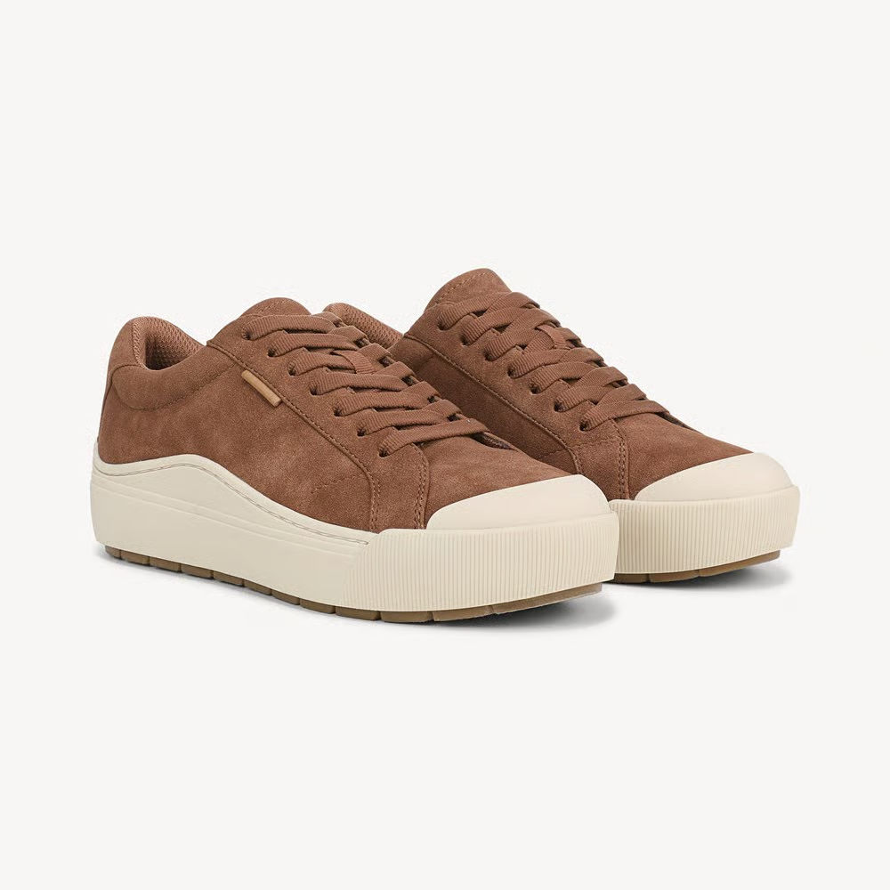 Zapatillas Cómodas para Mujeres con Parte Superior Texturizada, Cordones, Suela Chunky de Plataforma, Estilo Bajo