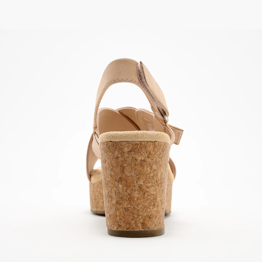 Sandalias de Tacón Bloque Cómodas para Mujeres con Correa Cruzada y Plataforma de Corcho