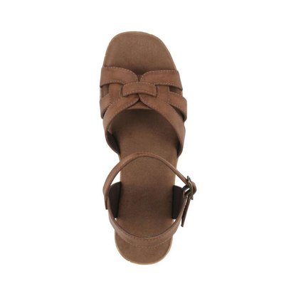 Sandalias de Tacón Bloque Cómodas para Mujeres con Plataforma de Corcho y Correa Tobillera Tejida