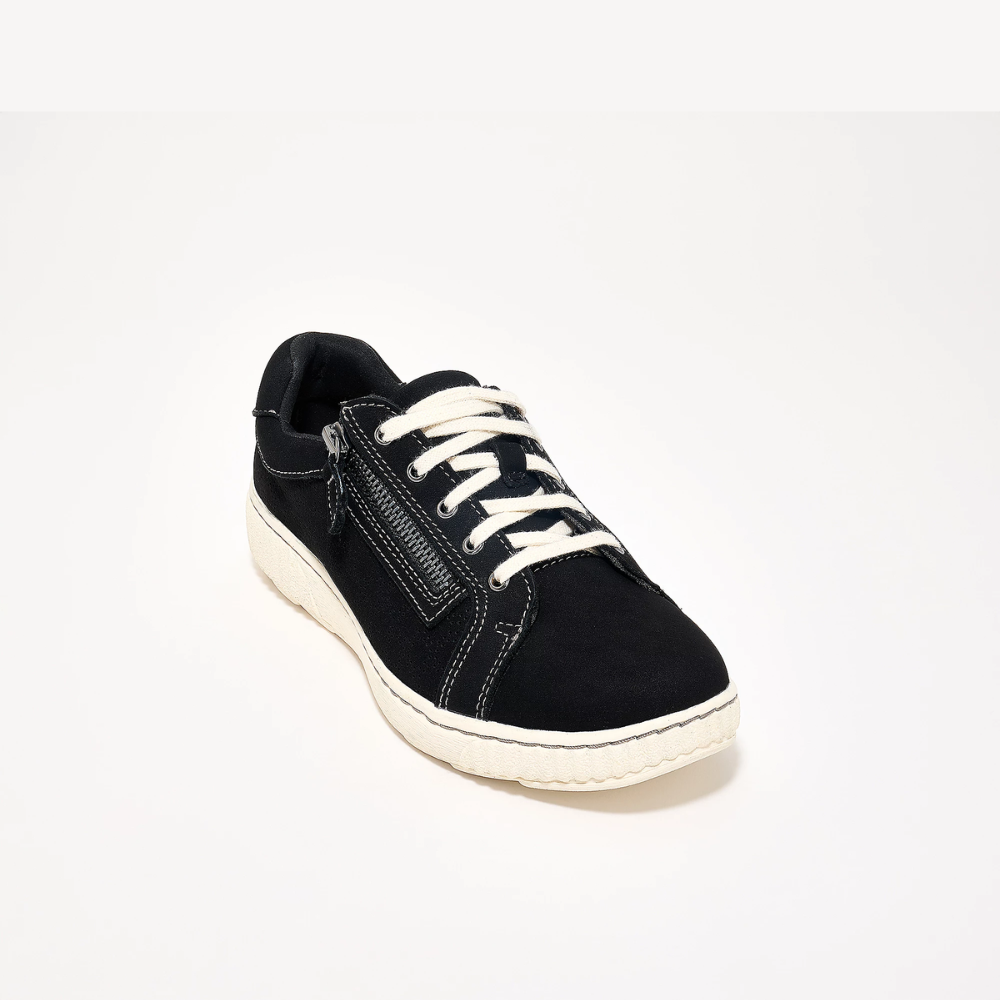 Zapatillas Cómodas para Mujeres con Cierre Lateral con Cordones y Estilo Casual Bajo
