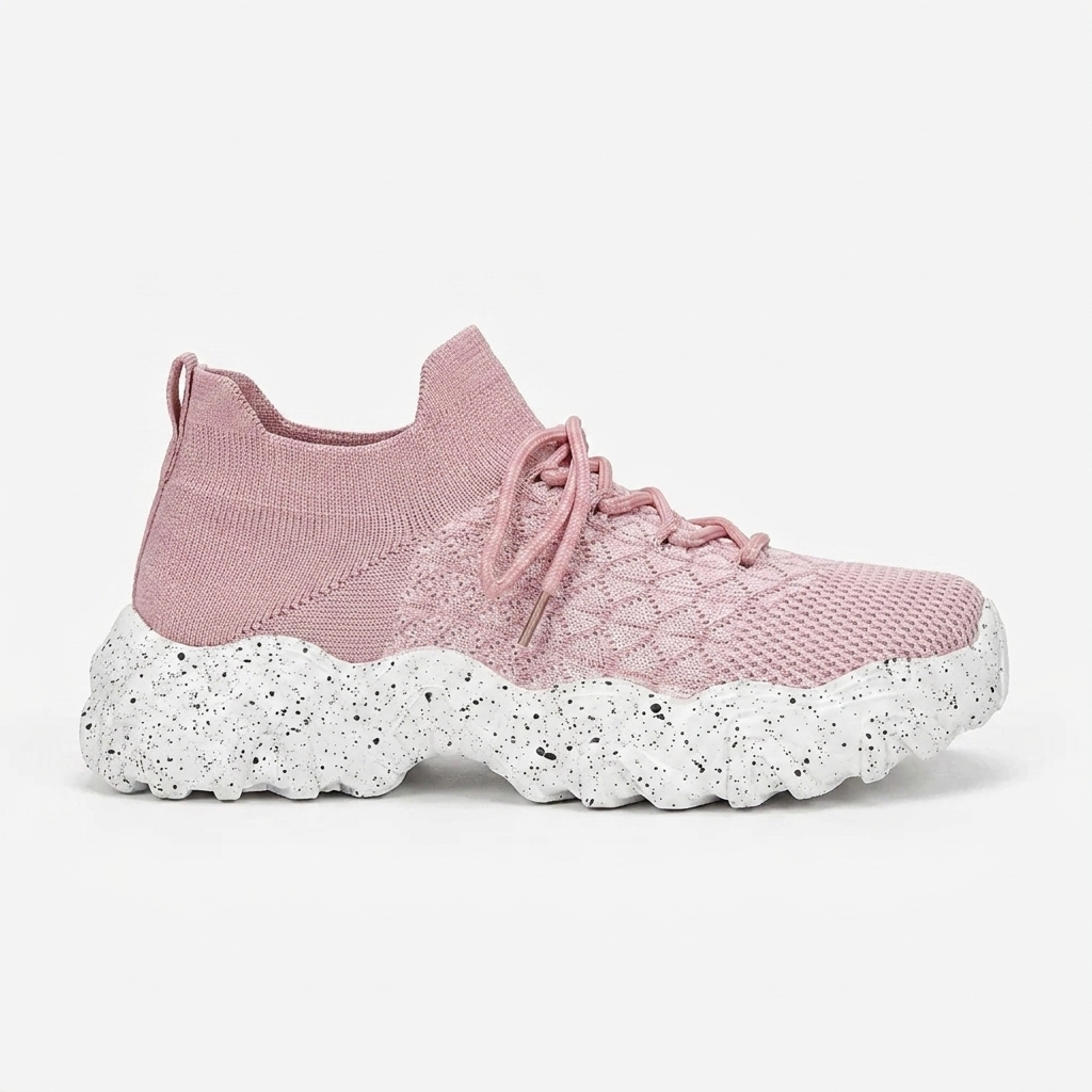 Zapatillas de Correr Cómodas para Mujeres con Parte Superior de Tejido de Malla y Suela Chunky