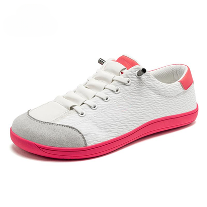 Zapatillas Cómodas para Mujeres con Parte Superior de Lona con Degradado Ombre, Estilo Bajo con Cordones