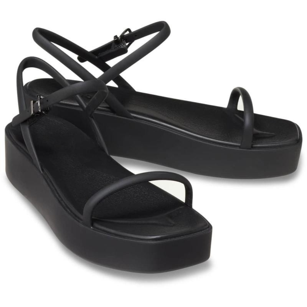 Sandalias de Plataforma Cómodas para Mujeres con Tira para el Dedo, Hebilla en el Tobillo y Suela de Espuma Acolchada